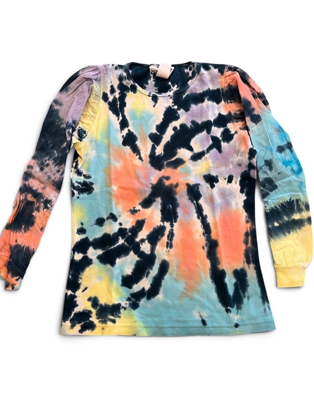 Hard Tail Kids Tie-Dye Long Sleeve Top - Black, Orange, Blue, Yellow, Purple